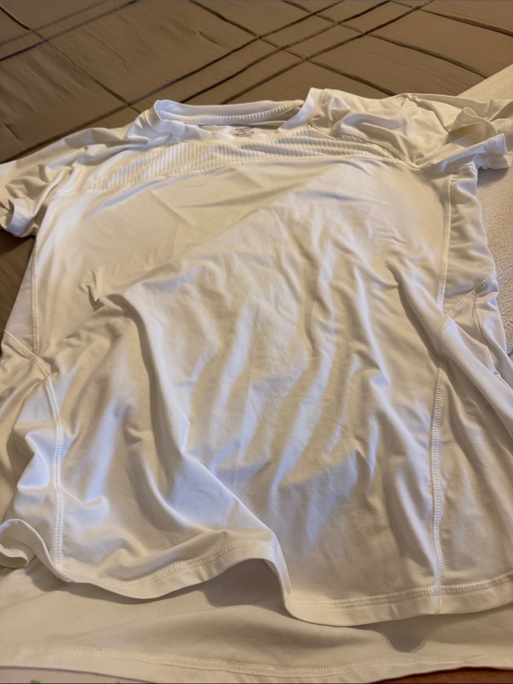 Reebok White Short-Sleeve Athletic Tee